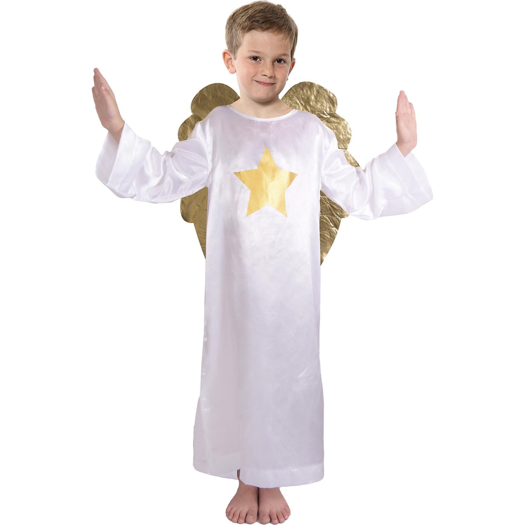 A2Z 4 Kids Kids Boys Xmas Nativity Angel Costume School Play Angel Fancy Dress Costume White 12-14 Years