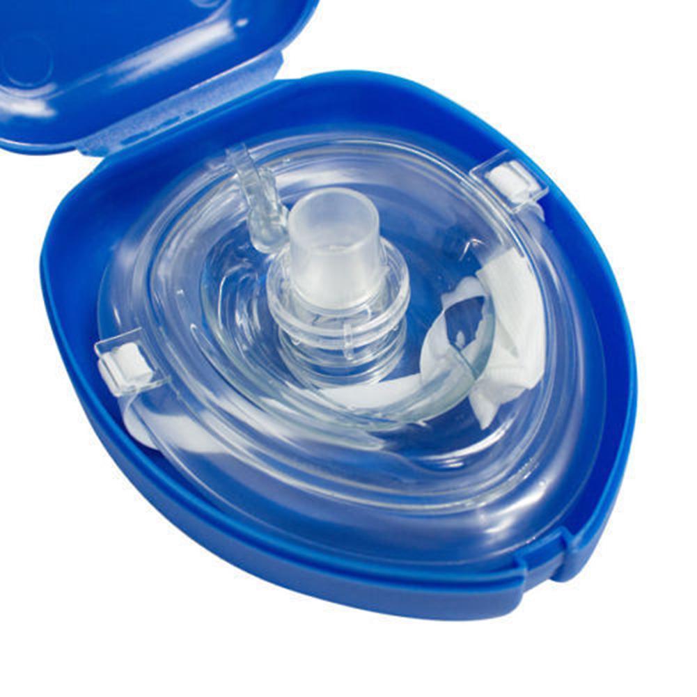 Hislaves 1Pc CPR Rescue Mask Mouth Breath One-way Valve Health First Aid Tool Blue