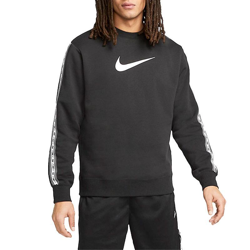 Nike Repeat Mens Pullover Sweatshirt Sportswear Crewneck Jumper dark grey/grey/navy XL