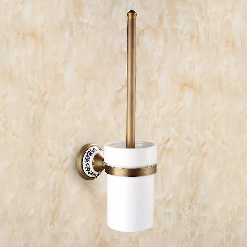 Slowmoose Antique Brass Wall-mounted Hardware Set -toilet Paper-holder Toilet Brush Holder