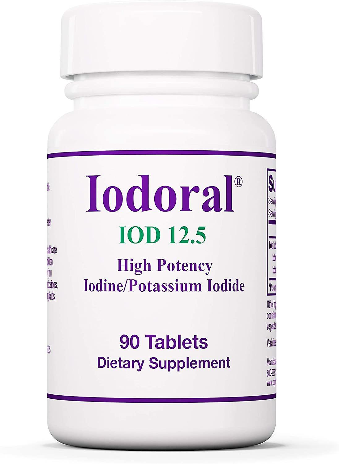 Optimox Iodoral 12.5 Mg High Potency Iodine Nutritional Supplement 90 Tablets