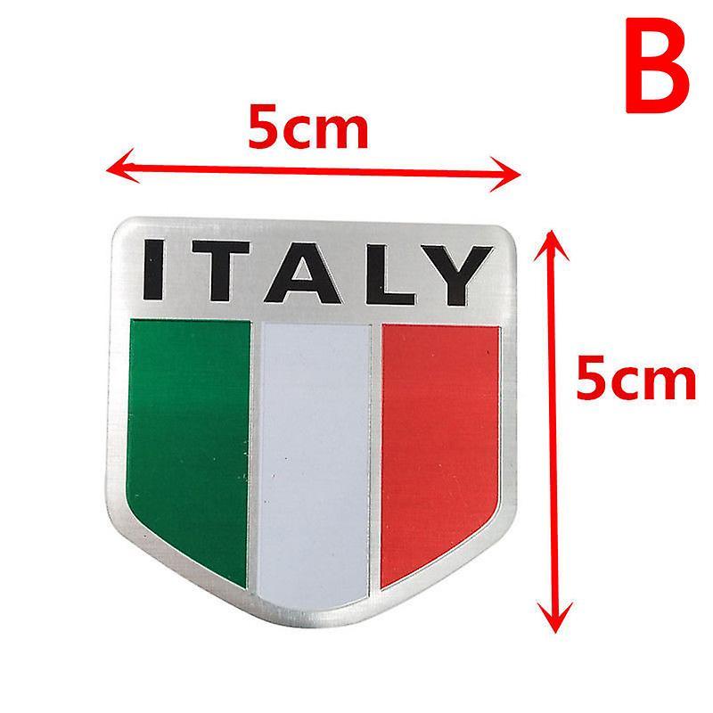 Shanghai Yiting Trading Co Ltd Aluminum 3D Metal ITALY Italian Flag Sticker Emblem Badge Decal Car Decorate SHYTMV B