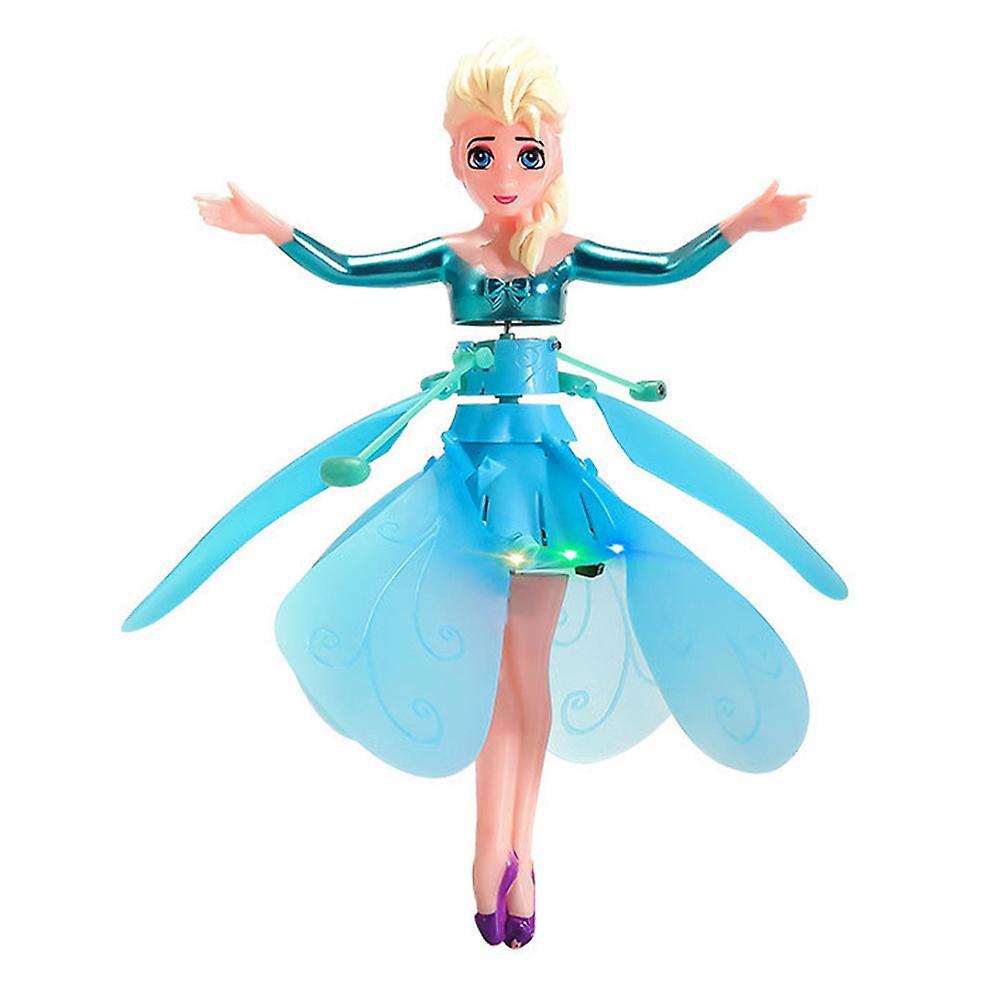 Liltop Magic Flying Fairy Princess Doll Flying Fairy Toy With Led Light Sky Flying Dancer Doll Indoor Outdoor Toy For Kids Ice Queen