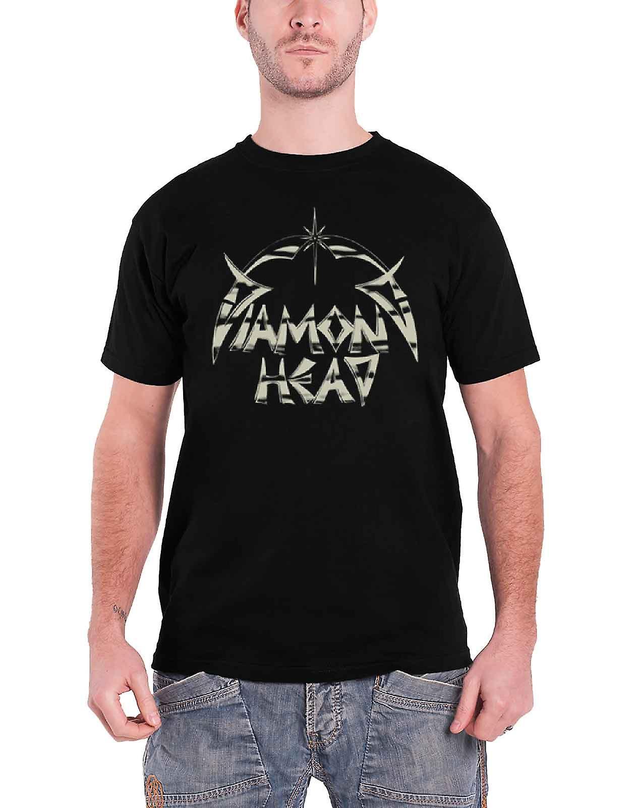 Diamond Head T Shirt band Logo new Official Mens Black L