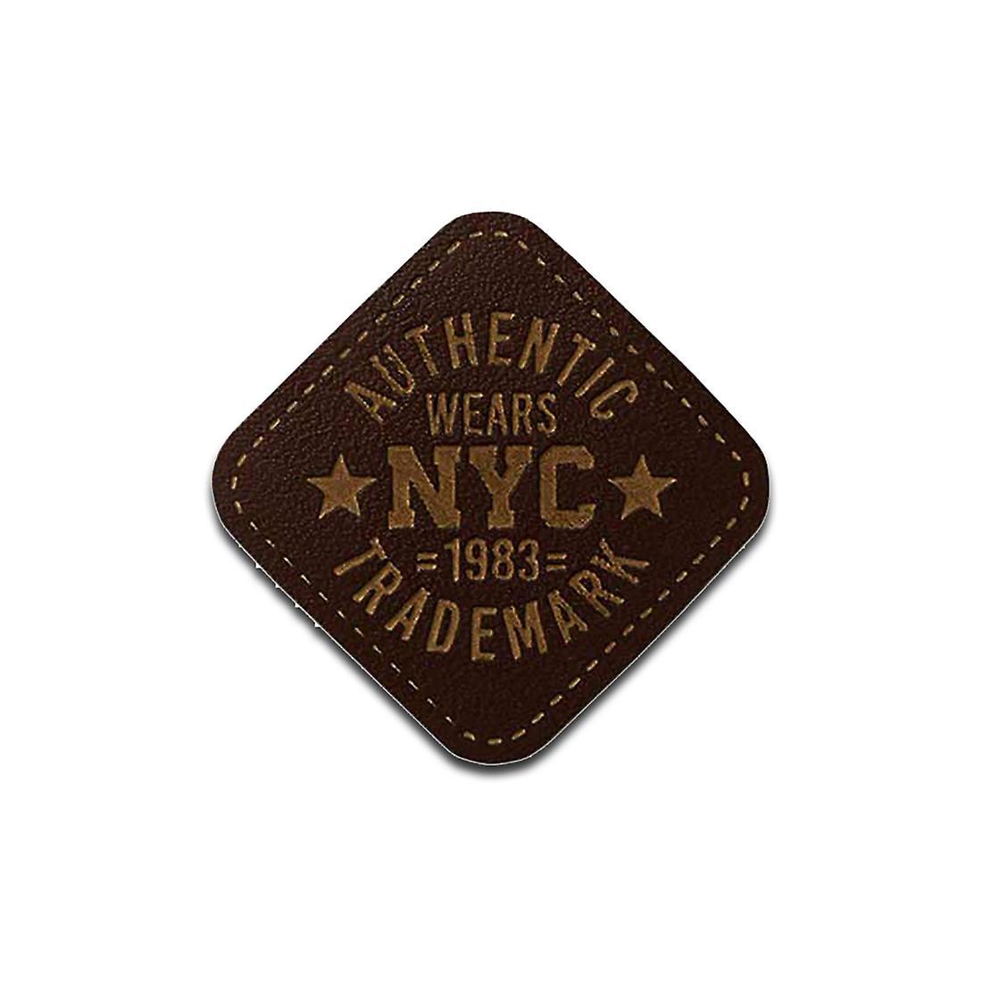 Mono-Quick Leather Authentic Wears NYC - Patch, Iron-on patch, Iron on, Size: 3 x 3 cm