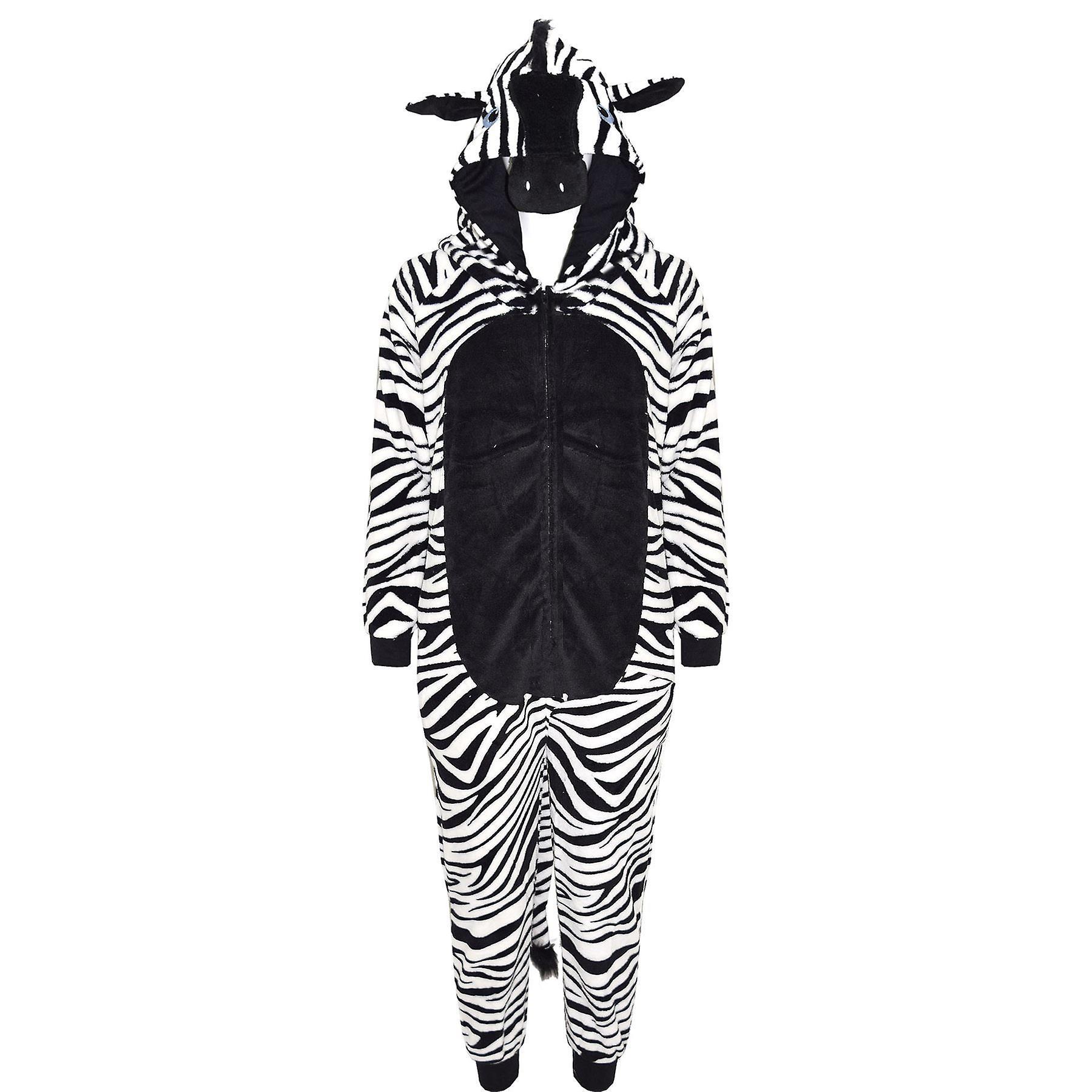 A2Z 4 Kids Kids Unisex Zebra Print Loungewear Onesie 11-12 Years