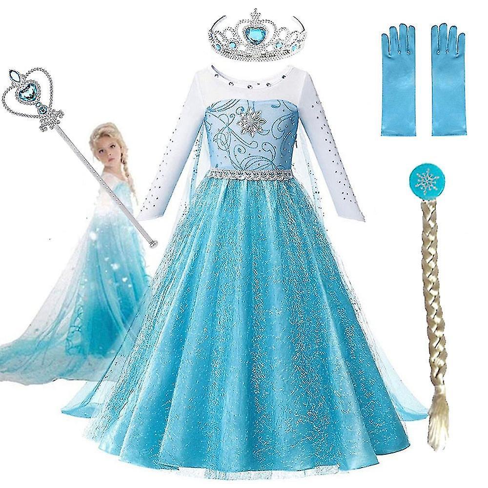 Elsa Dresses For Girls Cosplay Costumes Whbyv 7T