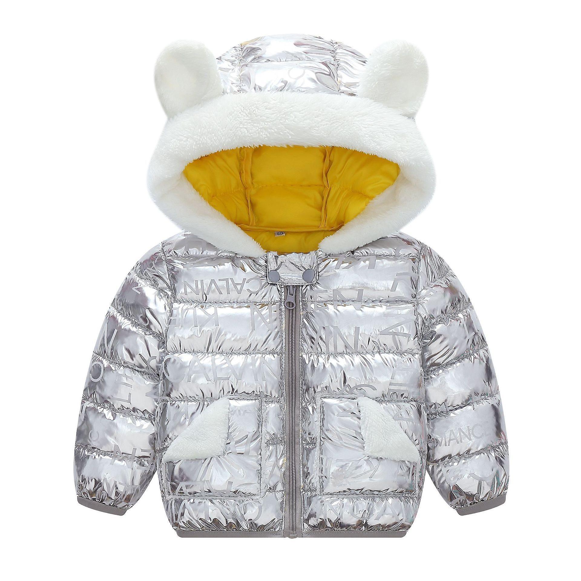 Slowmoose Autumn, Winter Jacket For Baby - Hooded Warm Outerwear Clothes 4T / silver Gray8