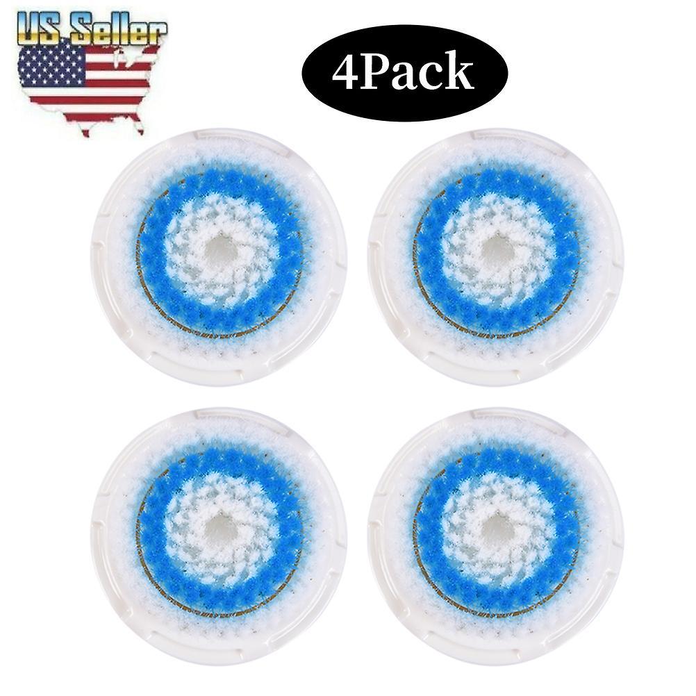 Uclac 4PCS Deep Pore Cleansing Brush Heads Face Wash For Clarisonic Mia-2 Pro Blue