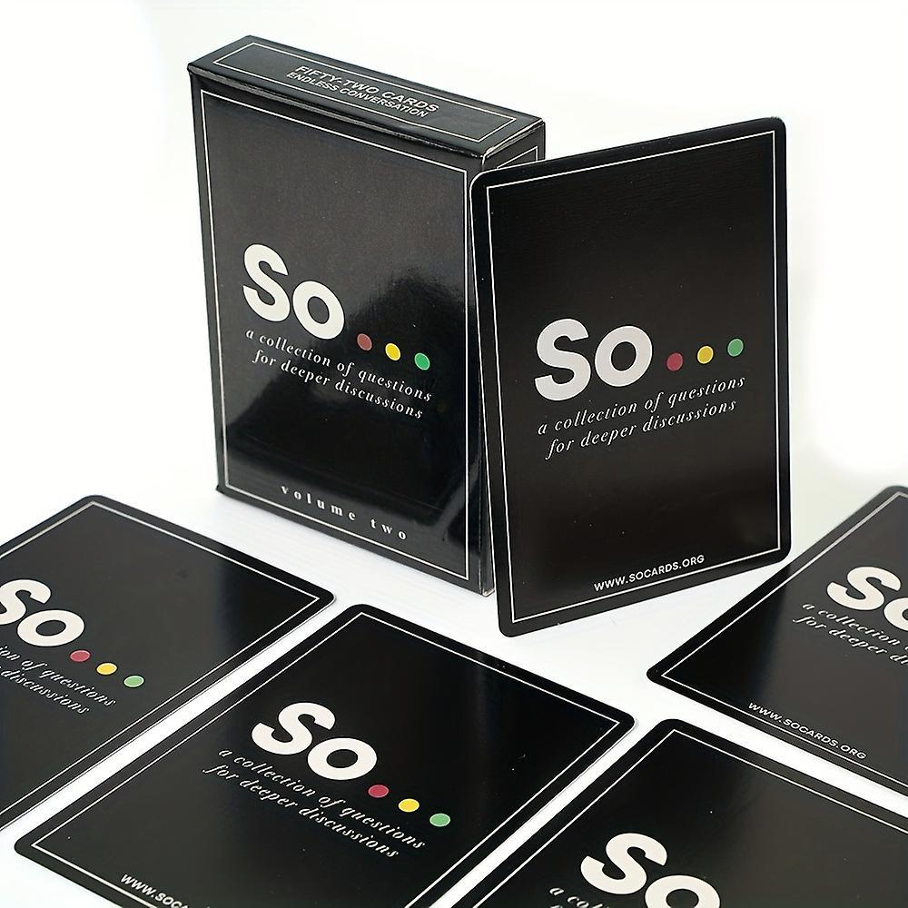 Waytogo So Cards A Collection Of Questions For Deeper Communications Deep Conversation Starters Question Party Card Game For All Occasions, Volume Two