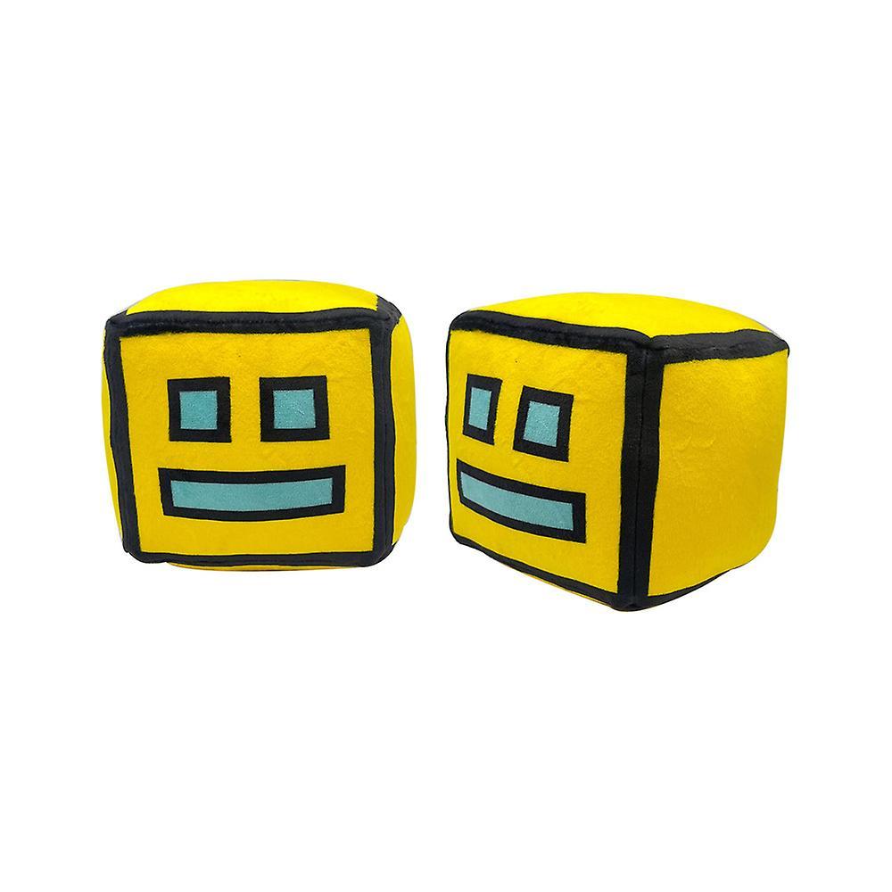 Eocici 12cm The Geometry Dash Stuffed Toy Games Squares Collections Creative Toys Home Decoration Gifts Yellow