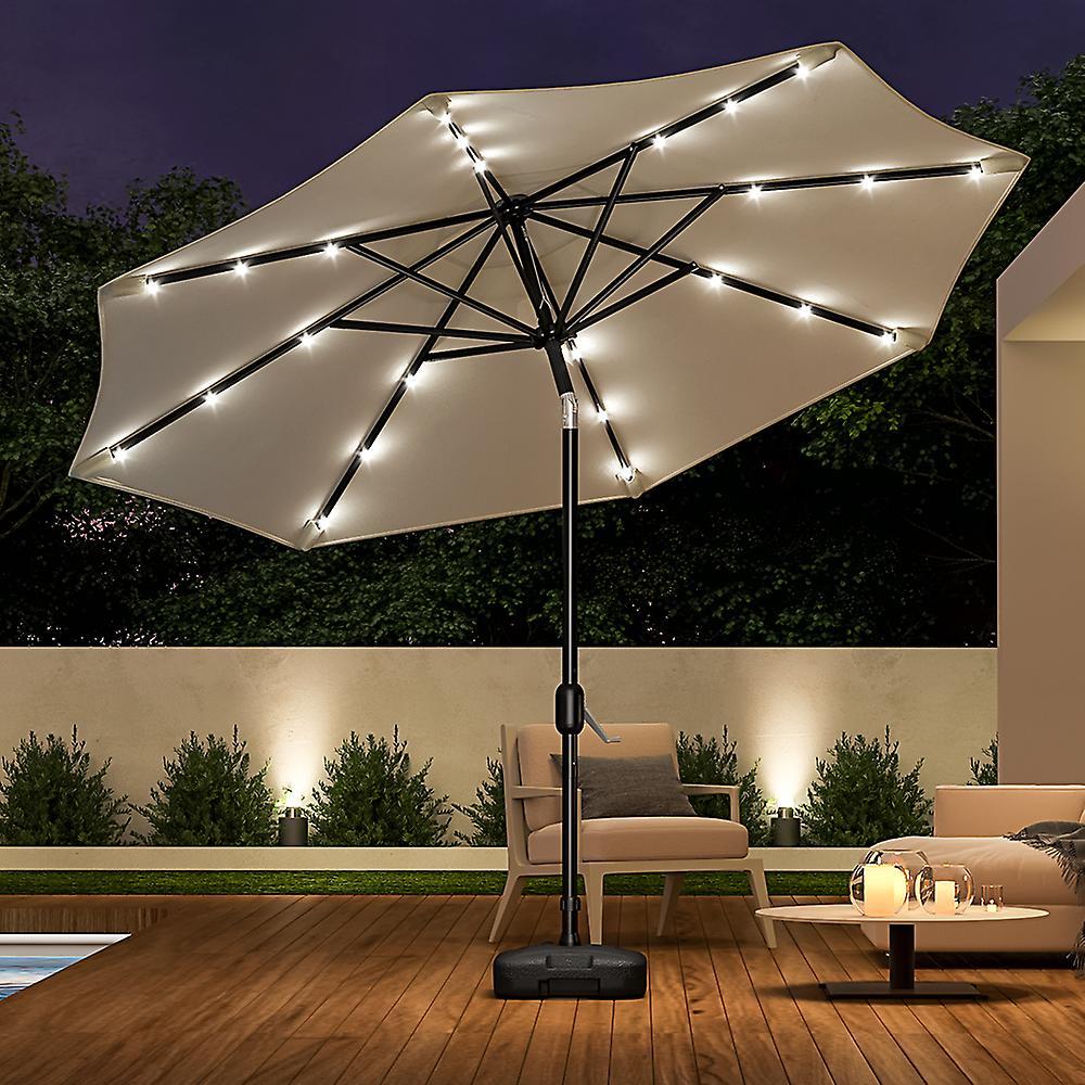 Living And Home 3M Garden LED Umbrella with Square Base