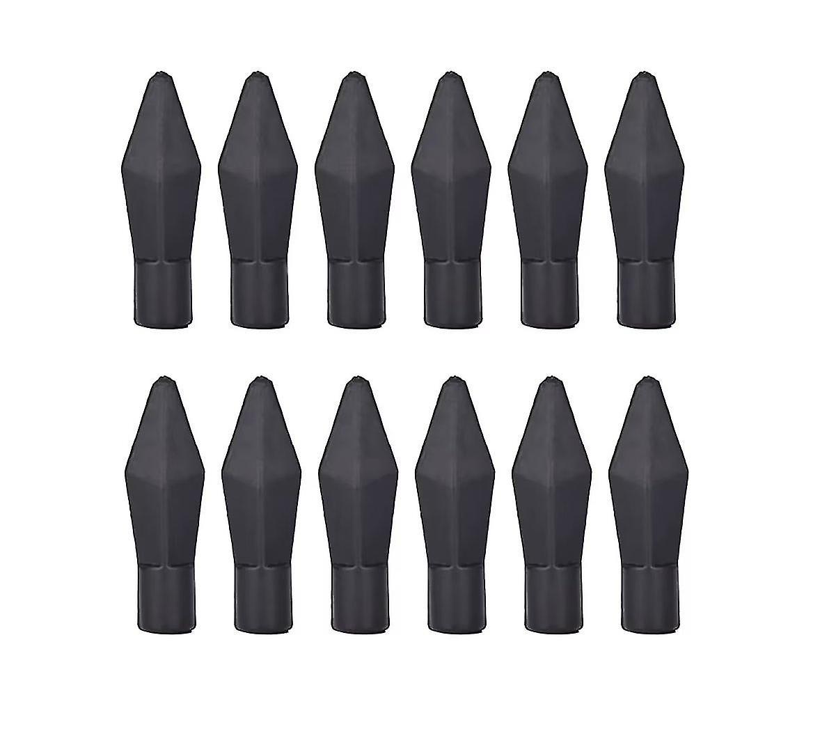 Riyan Soft Rubber Practice Archery Arrowhead Glue On Target Arrow Tips For Archery(12pcs, Black)