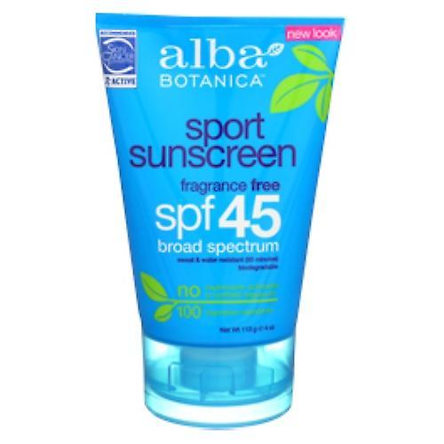 Alba Botanica Sunscreen Sport, 3 Oz (SPF 45)  (Pack of 1)