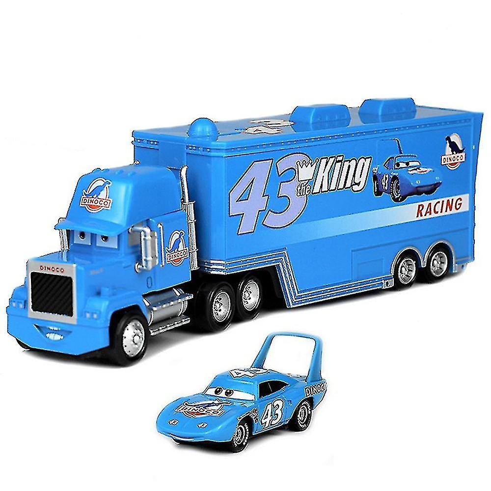 Cars 2 3 Movie Mcqueen The King Chick Hicks Mack Truck Uncle Truck & Sports Car Toys Set Fans Kids Birthday Gifts - Acgiv King Uncle