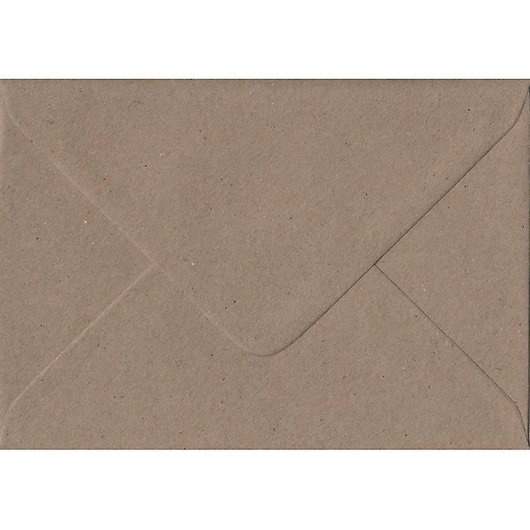 ColorSono Fleck Kraft Gummed Greeting Card Coloured Brown Envelopes. 110gsm FSC Sustainable Paper. 125mm x 175mm. Banker Style Envelope. 100