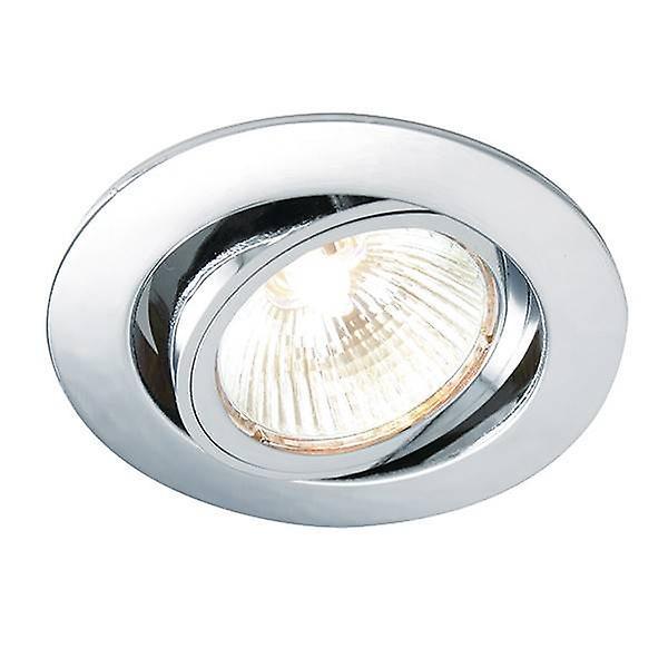 Saxby Lighting Cast 1 Light Recessed Tilt Downlight Chrome Plate, GU10