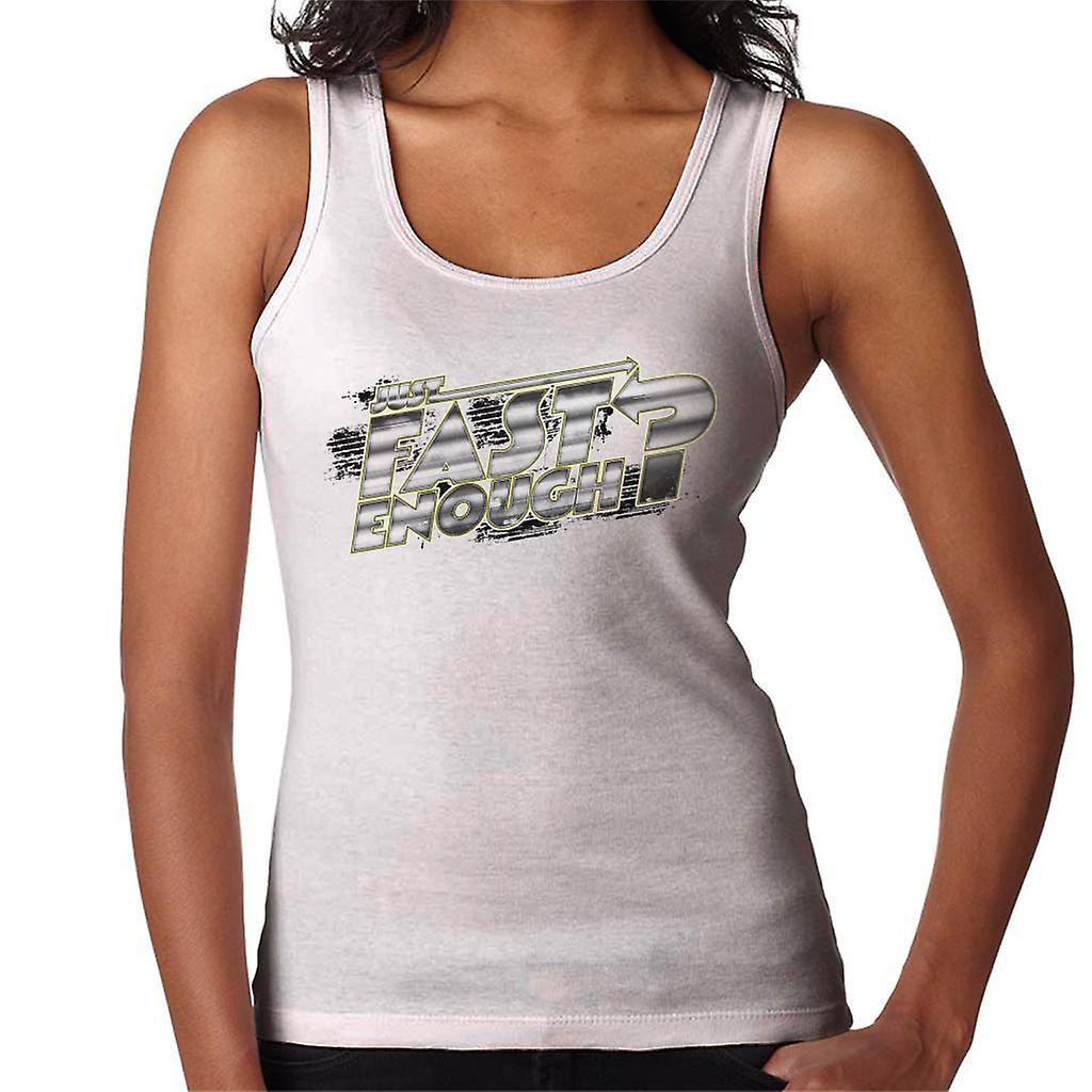 Fast & Furious Fast and Furious Just Fast Enough Chrome Text Women's Vest White XX-Large