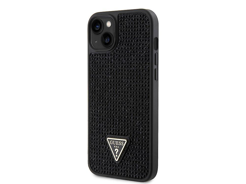 Guess Case for iPhone 15 Plus Triangle Diamond, Black