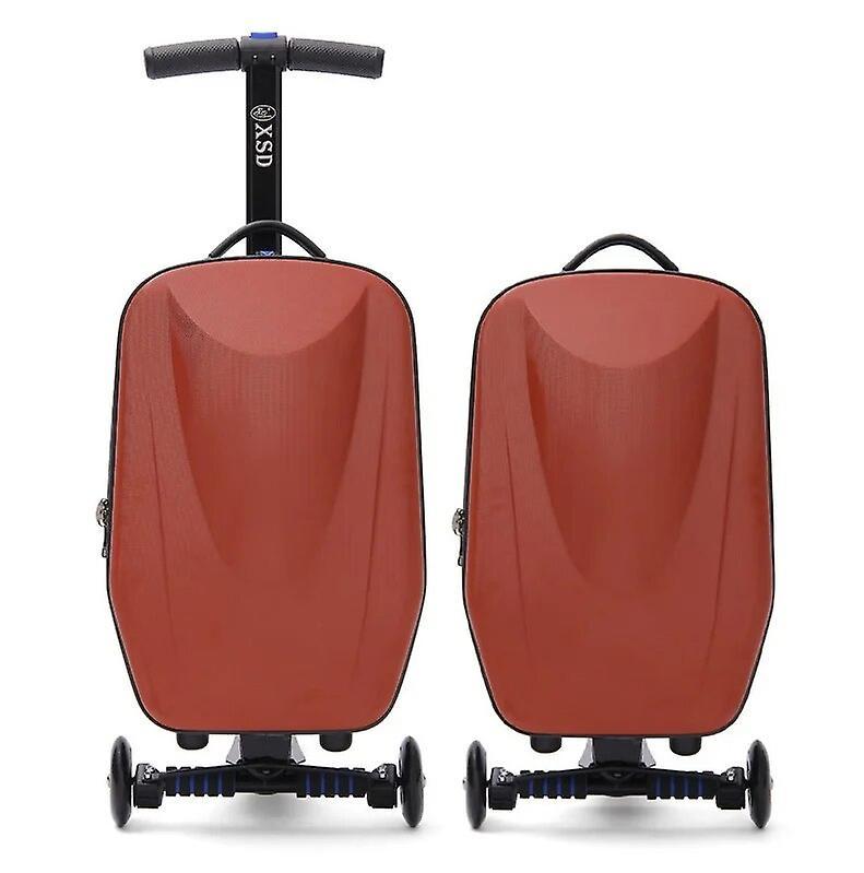 Bicaco Scooter Luggage Trolley Skateboard Suitcase Boarding Box Travel Bag Men Rolling Luggage For Traveling D style2