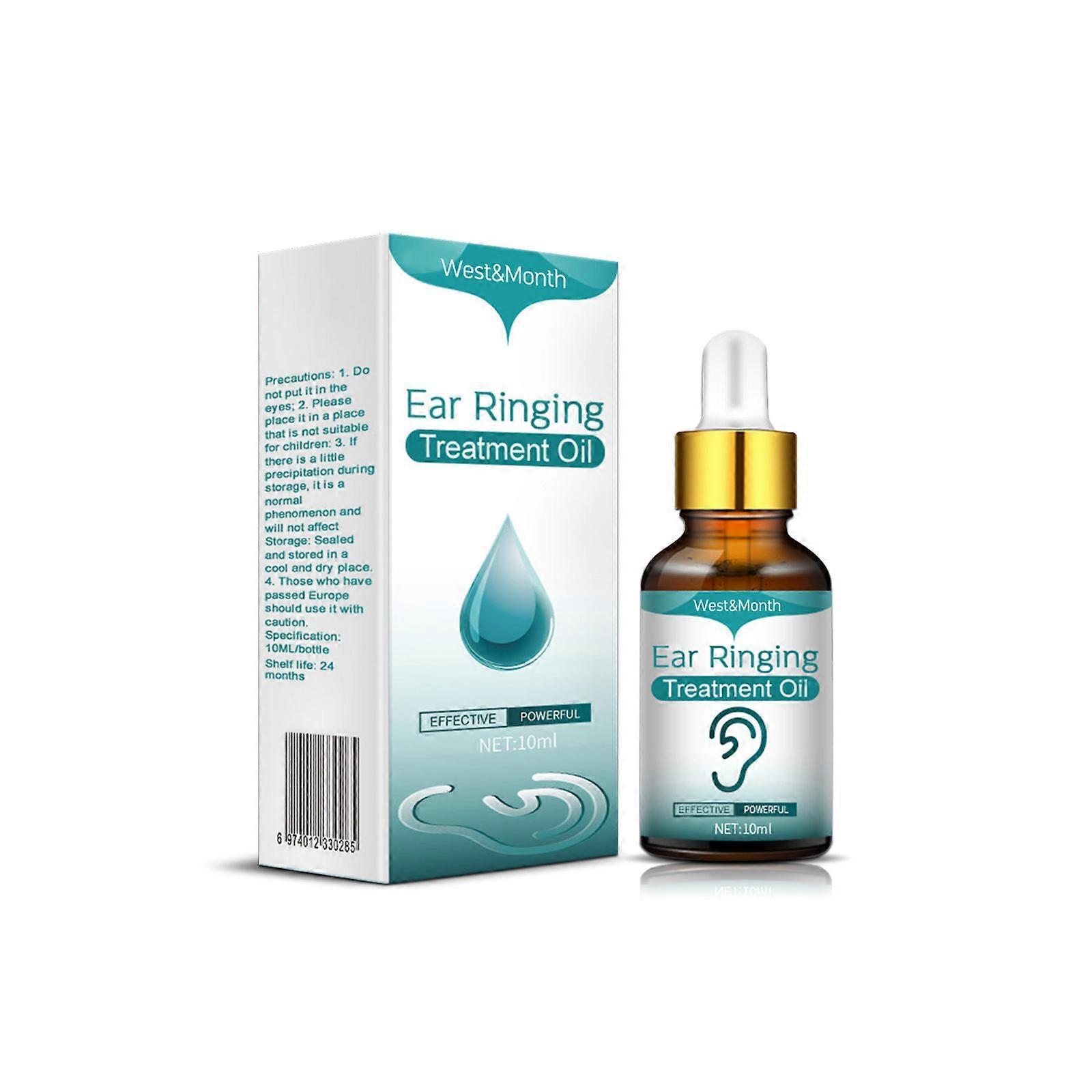 Unbrand Ear Ringing Treatment Oil, 10ml Tinnitus Ear Drops, Relief Tinnitus Ear Itching Earache, Ear Cleaning Earwax Dry Hardness Tinnitus Oil 3Pcs