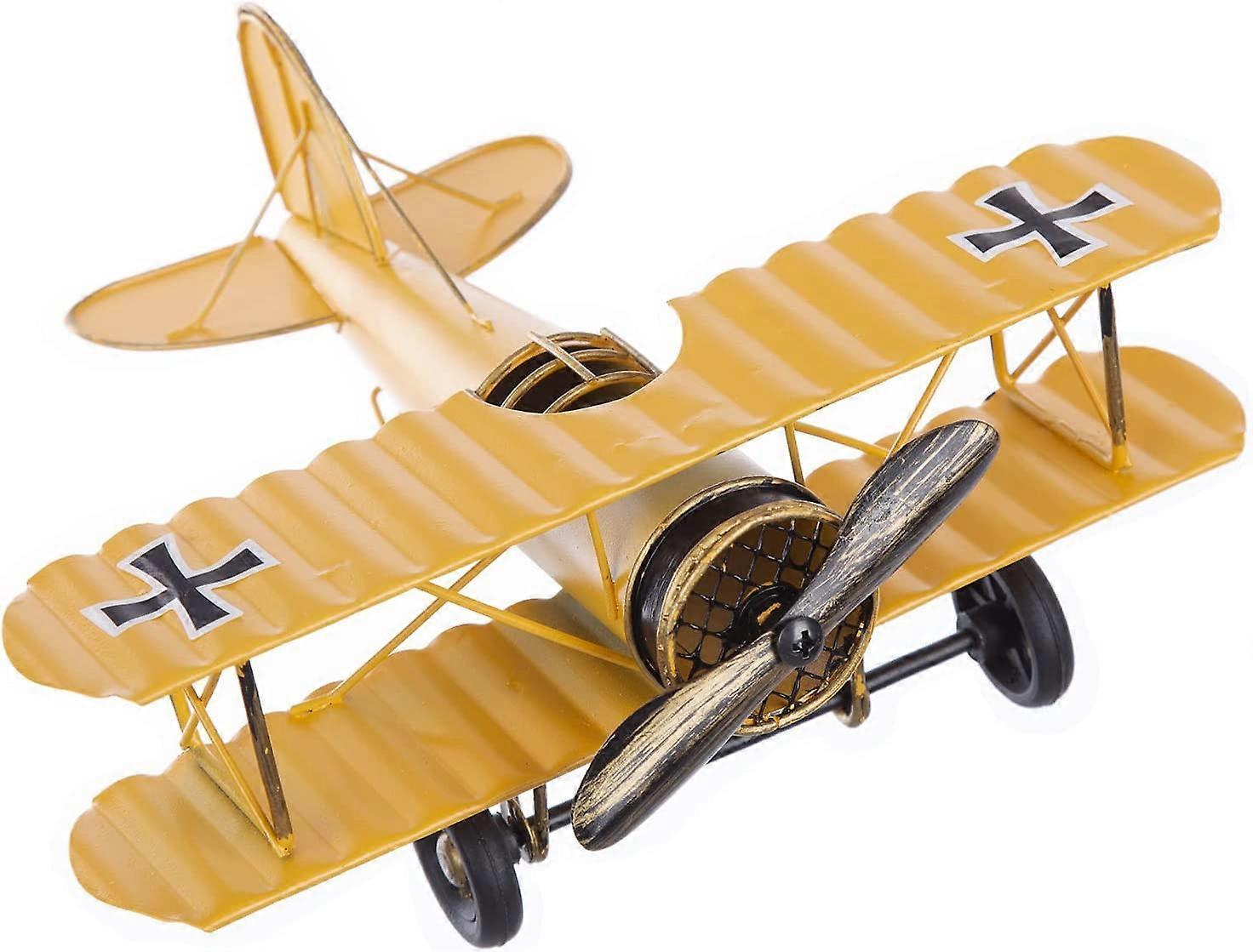 Ubiuo Vintage Retro Iron Aircraft Handicraft - Metal Biplane Plane Aircraft Models -The Best Choice for Photo Props Home Decor/Ornament/Souvenir St...