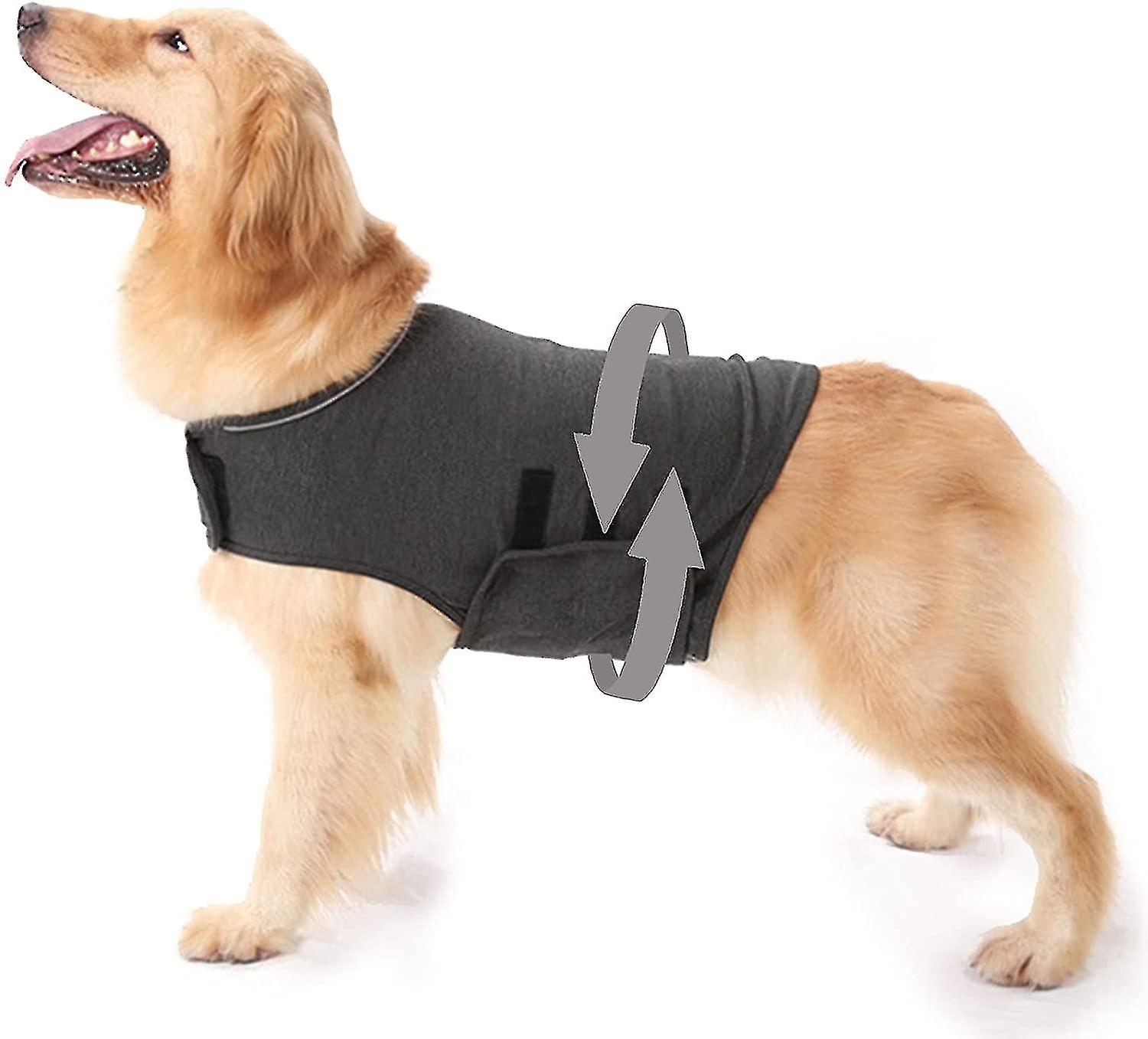 Cryin Dog Anti Anxiety Vest For Vet Visit, Travel And Separation, Suitable For Small Medium Large Dogs Gray XL