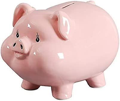 Heytea Ceramics Pink Pig Girls Piggy Bank For Adults,alcancias De Dinero Para Adultos Nios,saving Money Bank For Kids,coin Counter Jar,savings Bank...