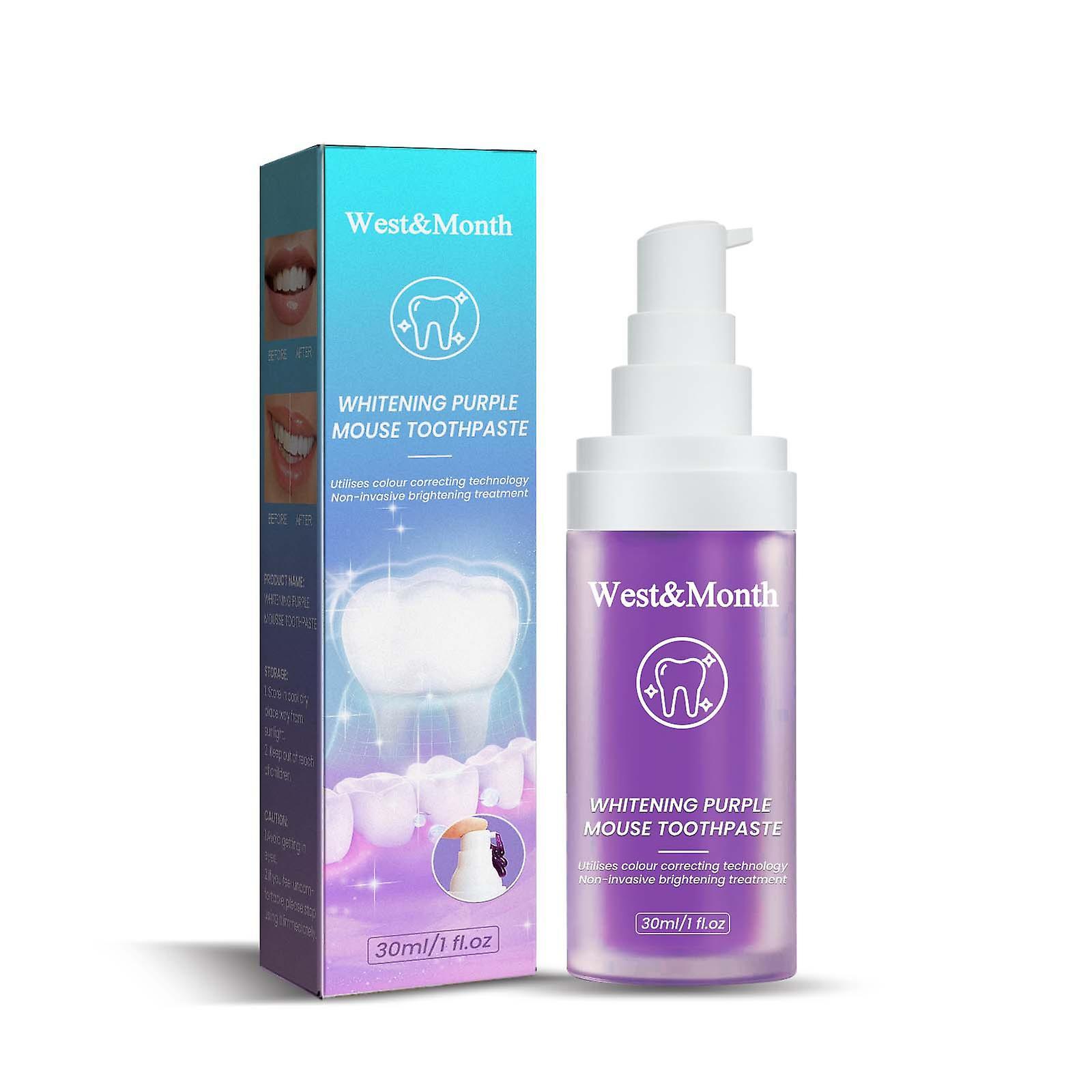 Taishh Whitening Teeth Whitening Safe And Gentle Oral Care Product For Deep Cleaning 30ml Purple