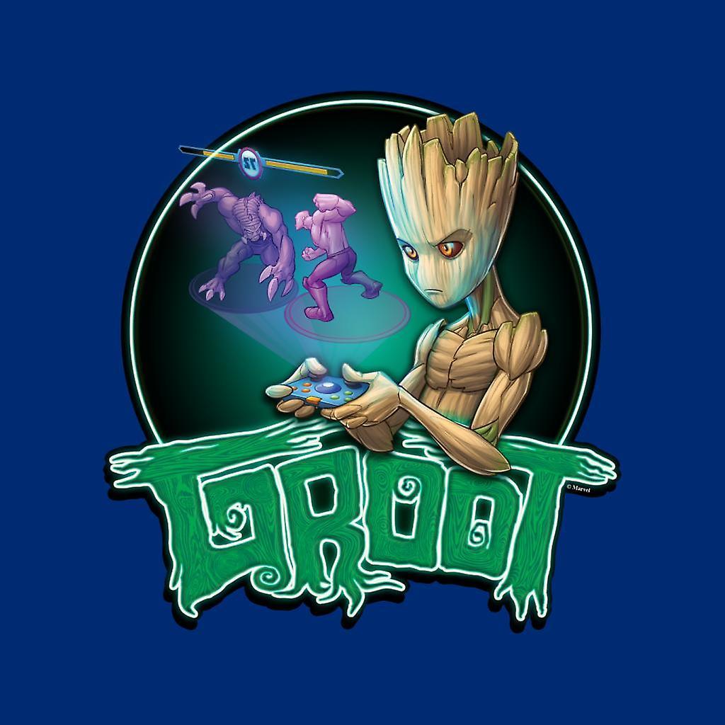 Marvel Guardians Of The Galaxy Teenage Gamer Groot Men's Sweatshirt Royal Blue XX-Large