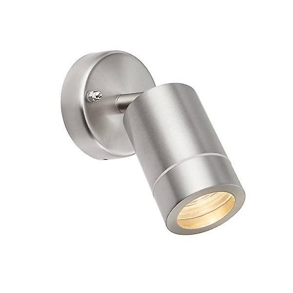 Saxby Lighting Palin Outdoor Spotlight Brushed Stainless Steel, Glass IP44, GU10