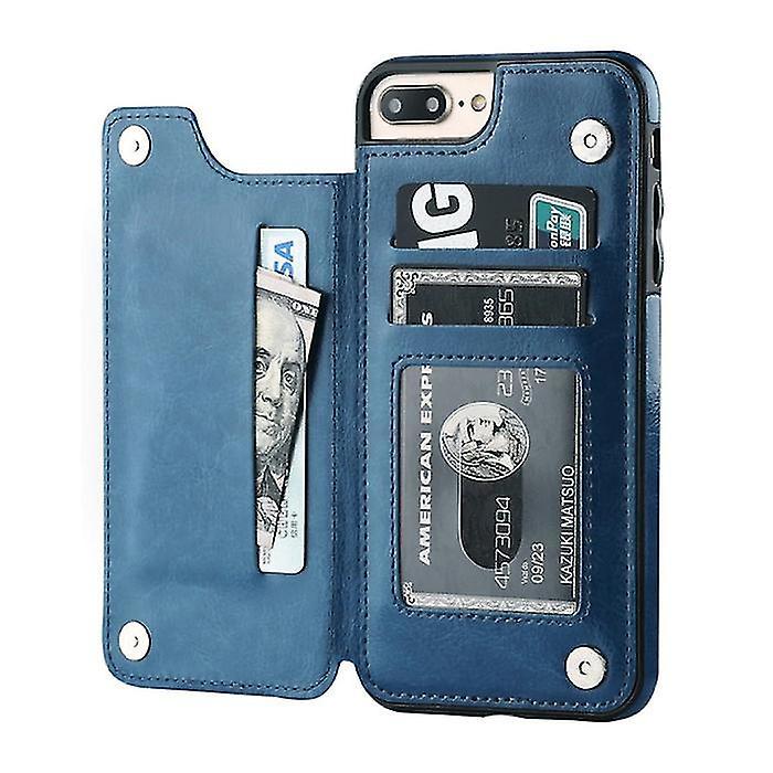 Stuff Certified ® Stuff Certified® Retro iPhone 11 Pro Leather Flip Case Wallet - Wallet Cover Cas Case Blue