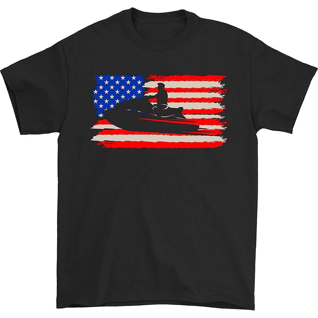 HISHARK Jet ski american flag t-shirt black XL