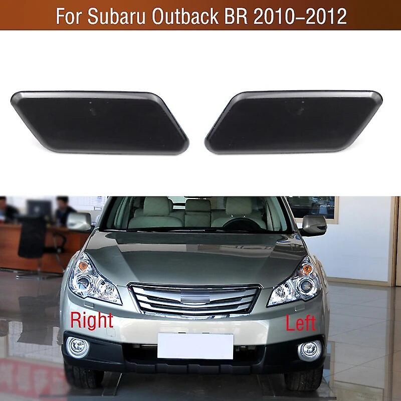 Bicaco For Subaru Outback Br 2010 2011 2012  Front Bumper Headlight Headlamp Washer Spray Jet Nozzle Pump Cover Cap Lid Unpainted unpainted one pair