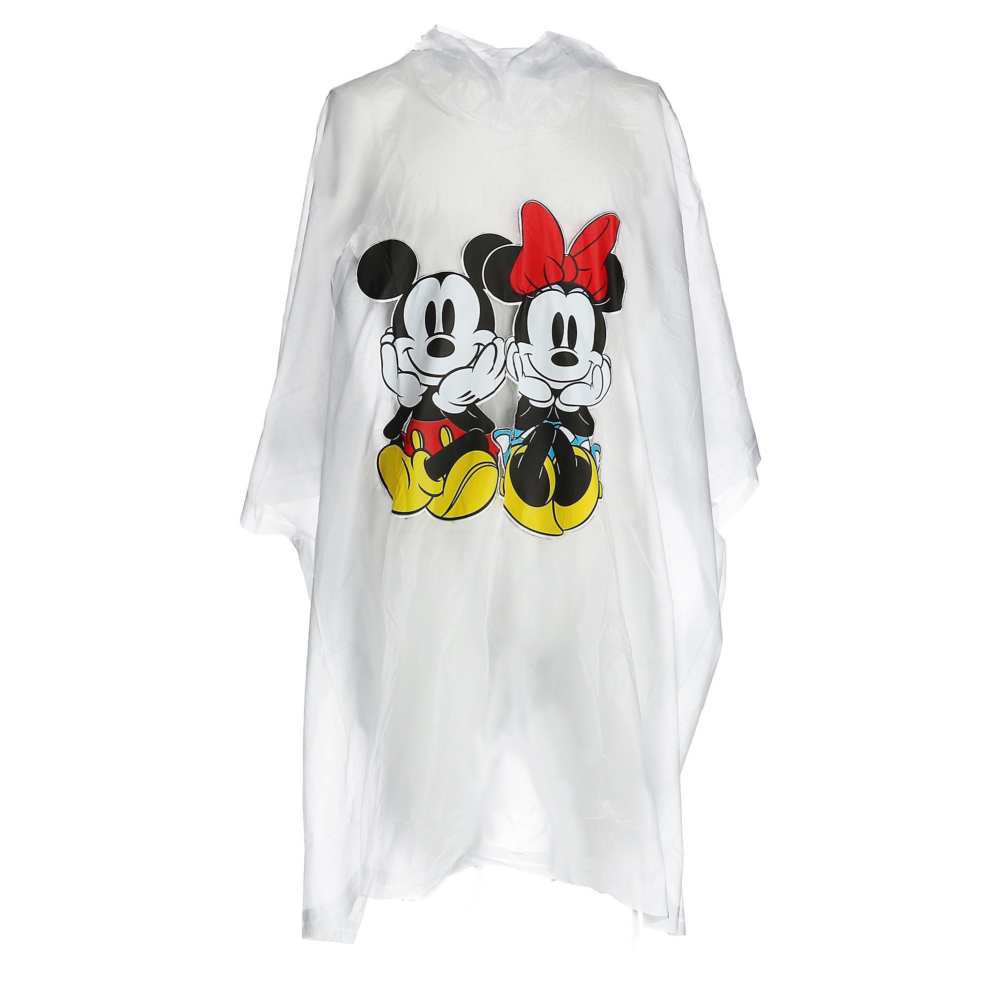 Disney Mickey and Minnie Mouse Rain Poncho Clear one size