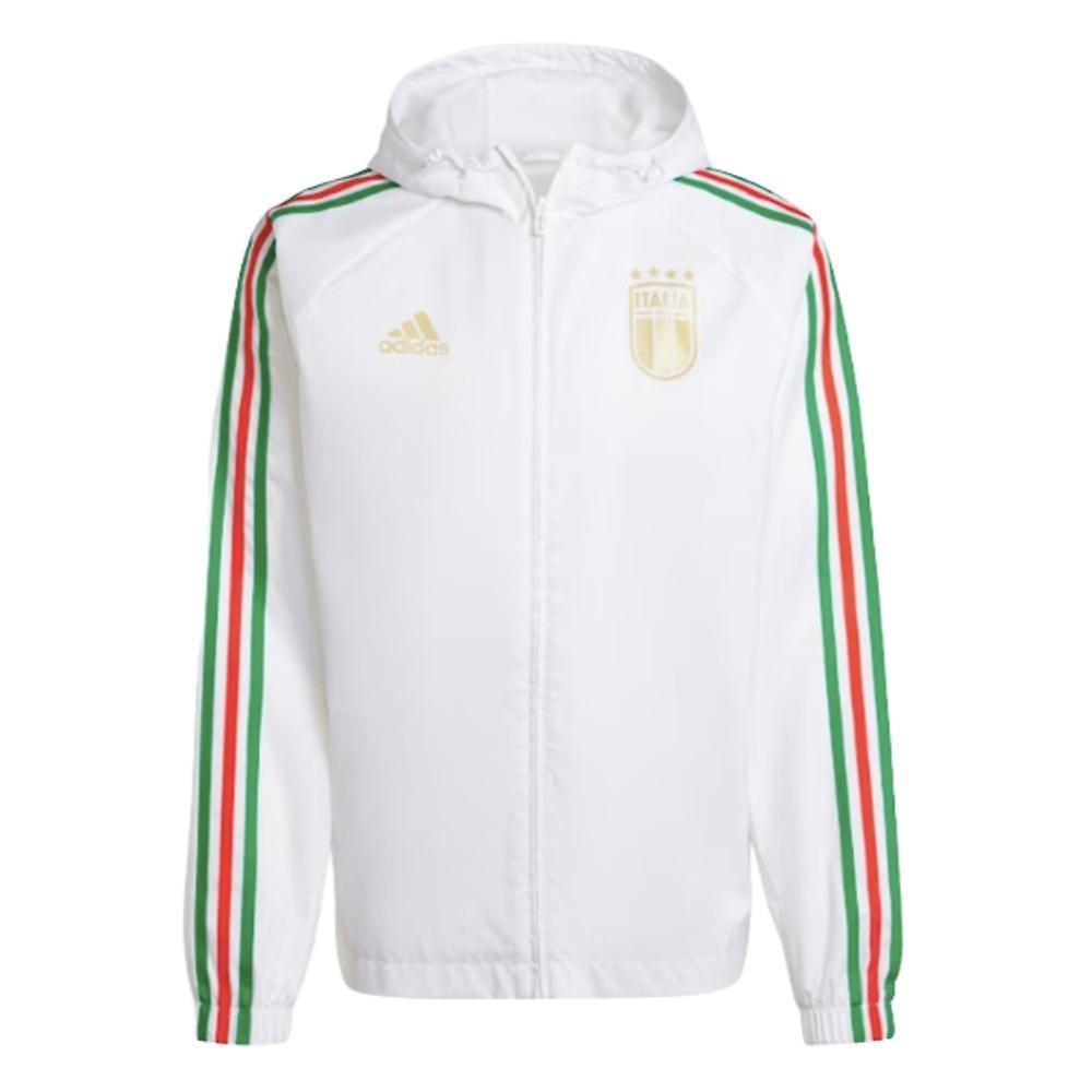 Adidas 2024-2025 Italy DNA Windbreaker (White) Large 42-44 inch Chest