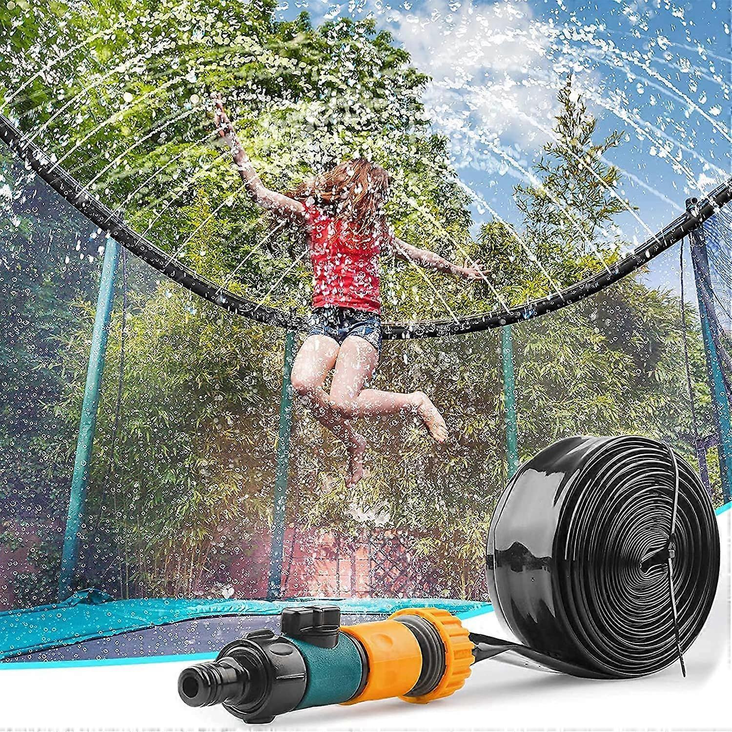 Augro Water sprinkler for trampoline, outdoor water games, children's water games, garden and summer