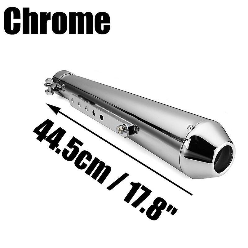 Arysiedder Retro Cafe Racer Motorcycle Exhaust Muffler Pipe Modified Tail System For Cg125 Gn125 Cb400ss Sr400 En125 Xl883 1200 Gn250 Chrome