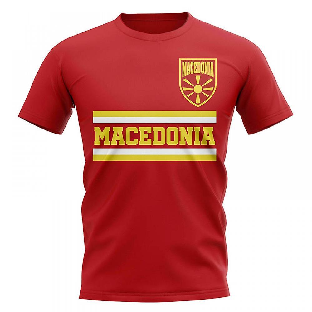 UKSoccerShop Macedonia Core Football Country T-Shirt (Red) SW