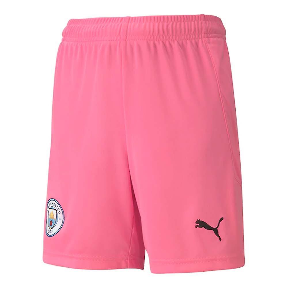 Puma 2020-2021 Man City Away Goalkeeper Shorts (Pink) - Kids 13/14 Years - 30 inch Waist