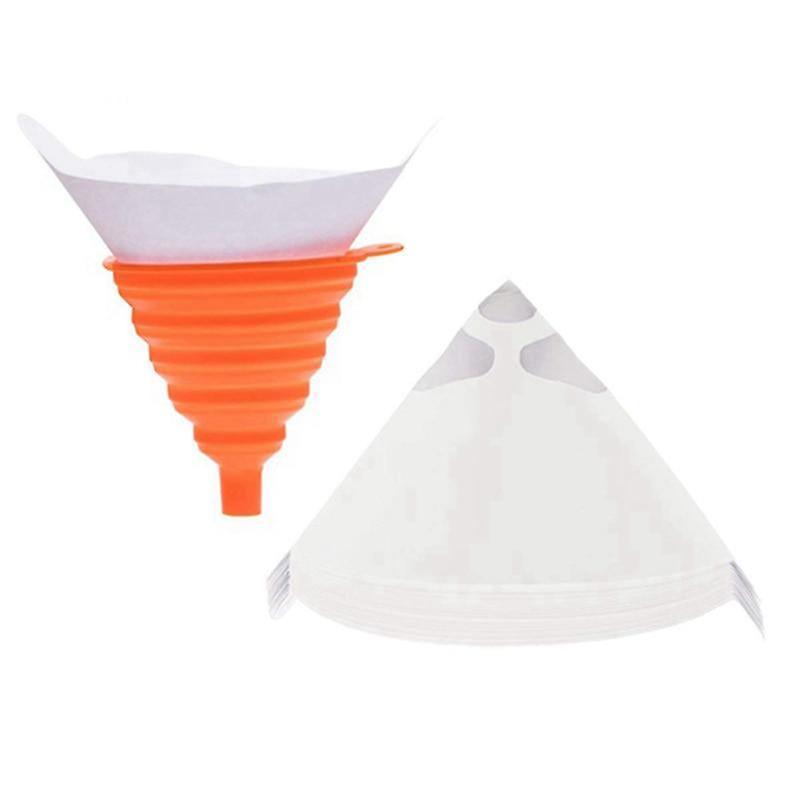 Slowmoose Fold Able Silicone Funnel-mesh Paint Paper Filte