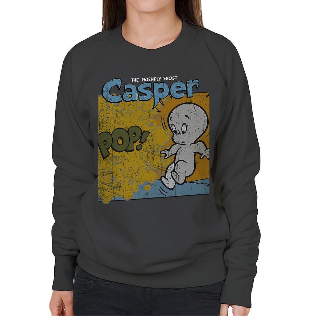 Casper The Friendly Ghost Pop Frame Women's Sweatshirt Charcoal Small