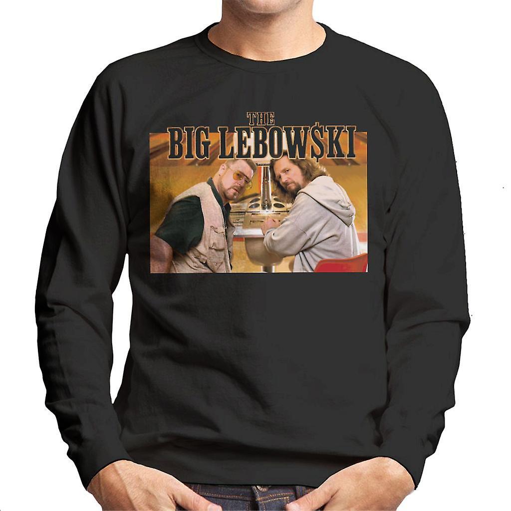 The Big Lebowski The Dude And Walter Bowling Alley Men's Sweatshirt Black XX-Large