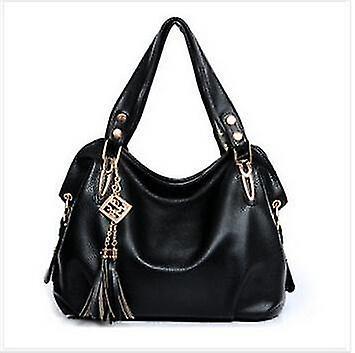 Elciaicle 100% Genuine Luxury Handbag Tote Leather Hobo Shoulder Bag Messenger Bags(black)