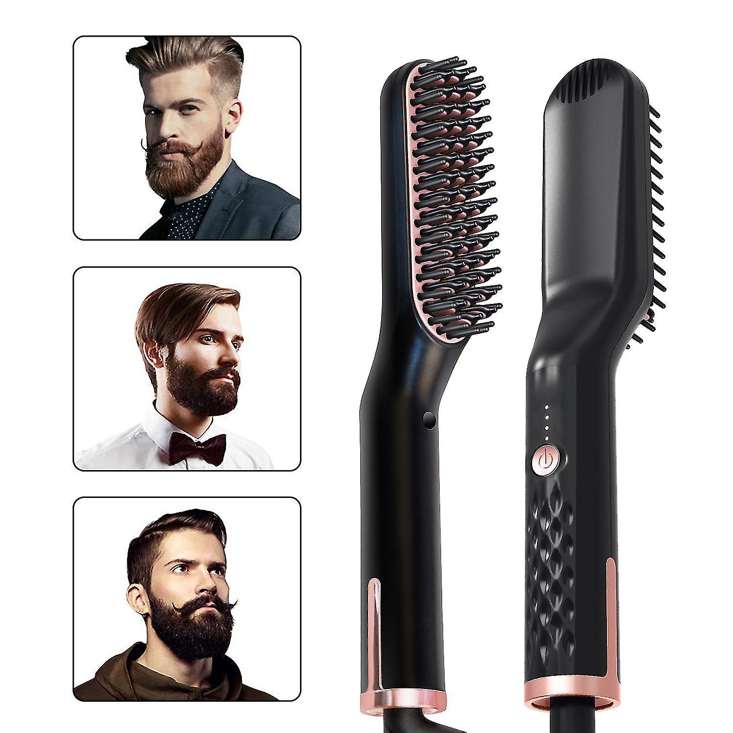 Seenlin Men Beard Straightener Hot Heating Comb Electric Hair Brush Mutifunctional Hair Comb Smoothing Iron Hair Straightening