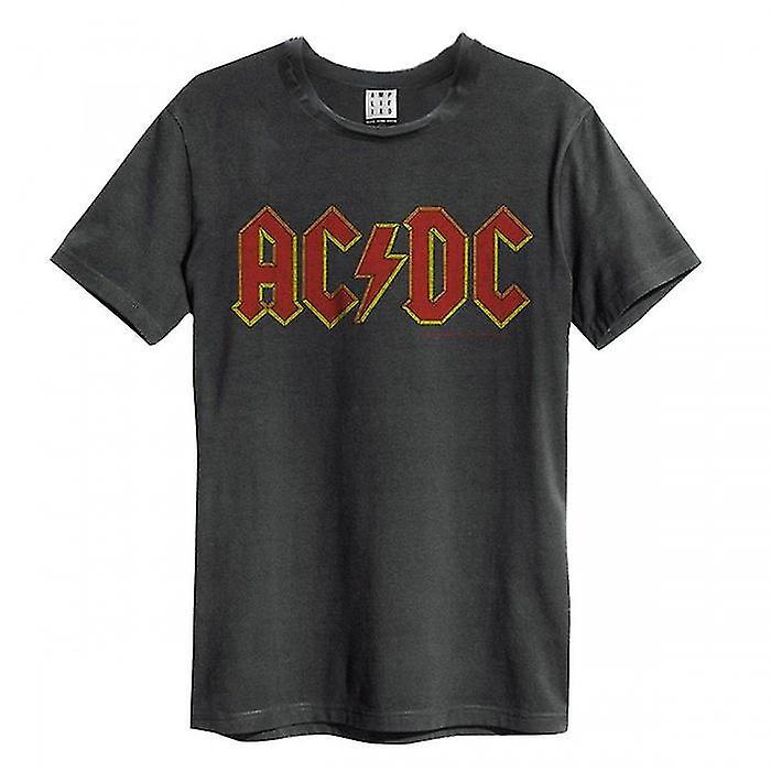 Amplified Unisex Adult AC/DC Logo T-Shirt Charcoal L