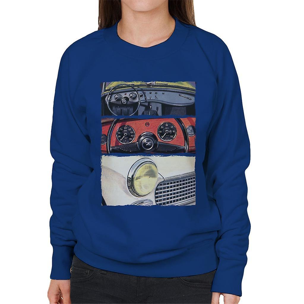 Austin Healey Montage British Motor Heritage Women's Sweatshirt Royal Blue XX-Large