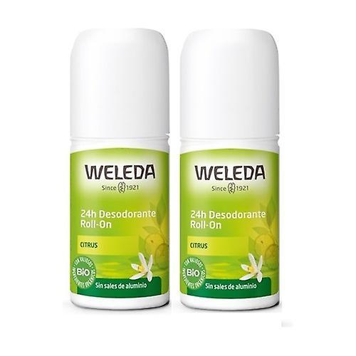 Weleda Duplo citrus roll-on deodorant 24h 2 units of 50ml