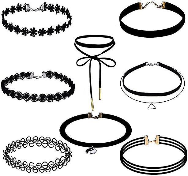 Linaja Choker Necklace Set of 8 for Women Girls