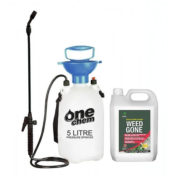 Enviro-Work Fast Acting Weedkiller Weed Gone 5L with 5L Pressure Sprayer Enviro Works